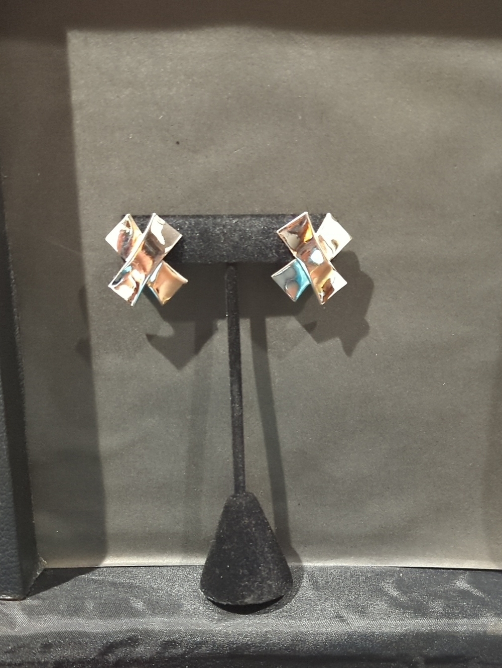 Geometric Cross Stud Earrings
